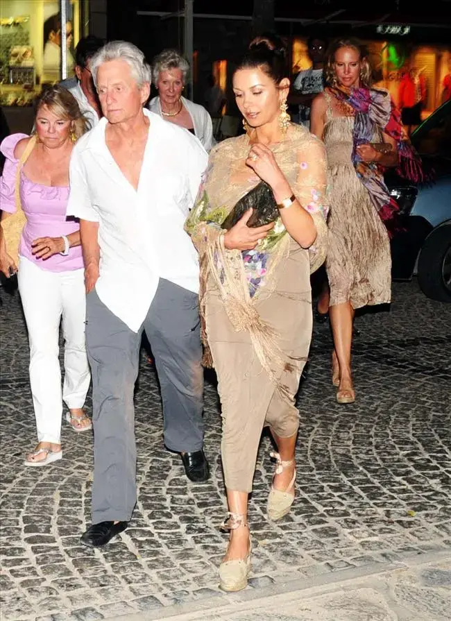 Hollywood couple Catherine Zeta-Jones and Michael Douglas are vacationing in Bodrum on a yacht